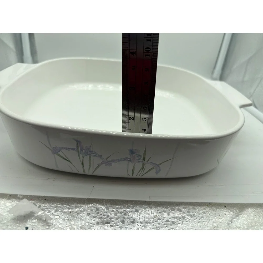 VTG CorningWare Shadow Iris Casserole Dish No Lid Made In USA